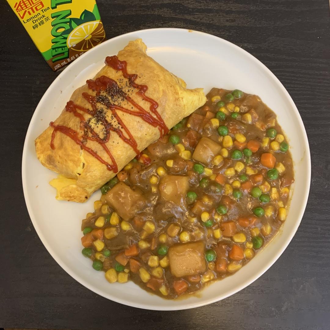 这是头牌了丨好吃的飞起来～🍛咖喱蛋包饭