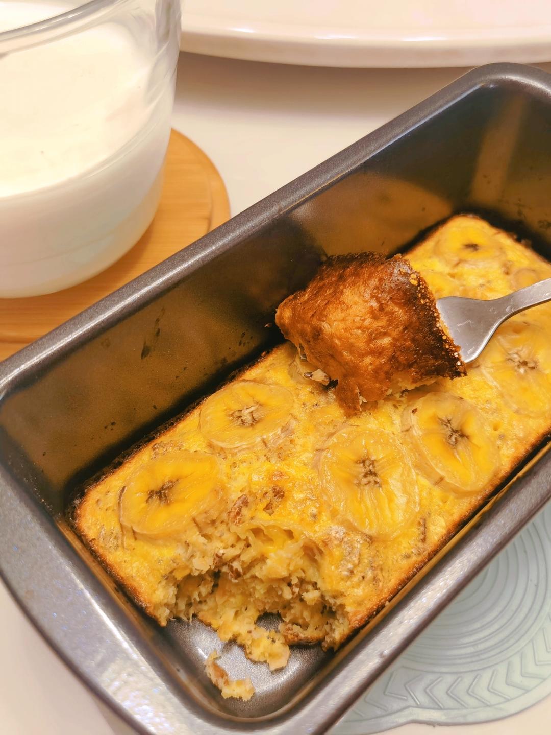 减脂餐：香蕉燕麦烤蛋奶