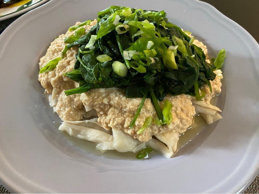 菠菜溏心蛋味噌豆腐酱拌荞麦面【健康一锅端】