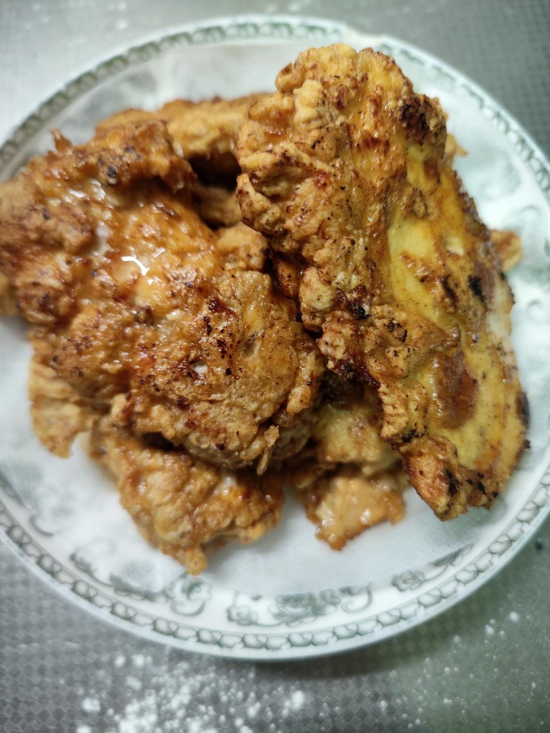 家庭版香辣炸鸡排 无面包糠版本