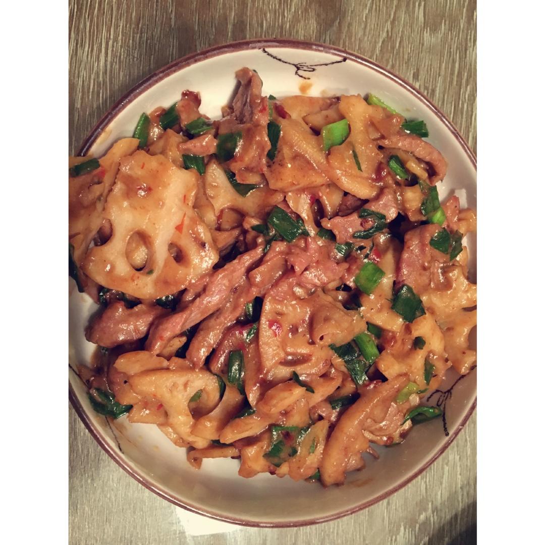 莲藕酱爆牛肉