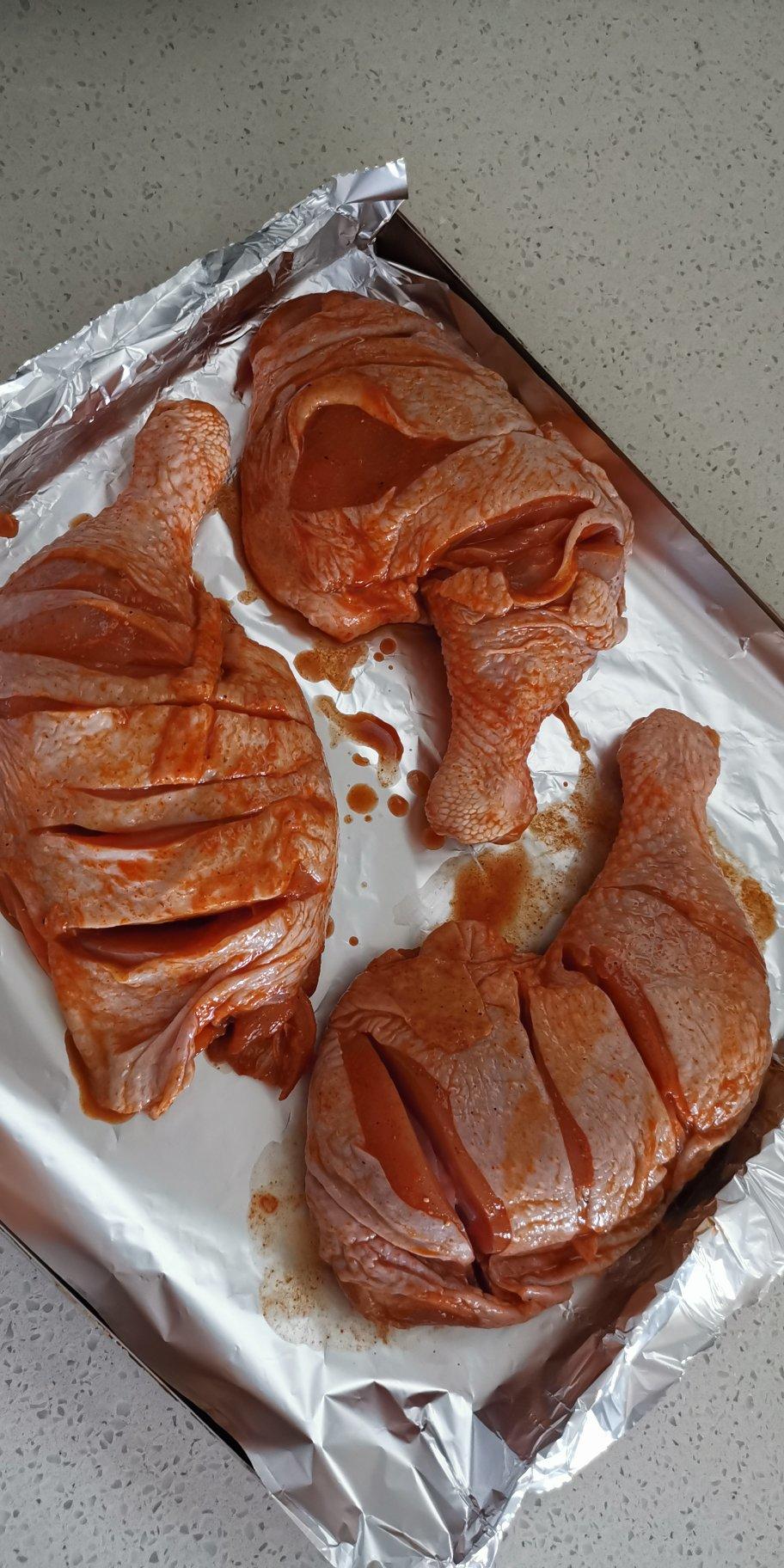 小朋友都爱的 超级简单的 奥尔良烤鸡腿