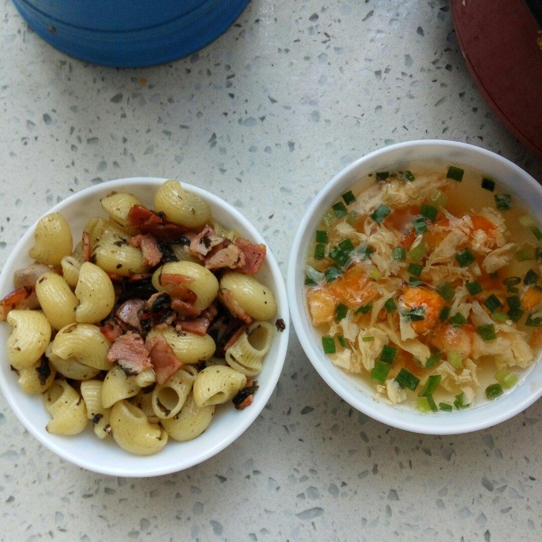 可能是最好吃系列--橄榄菜培根意面