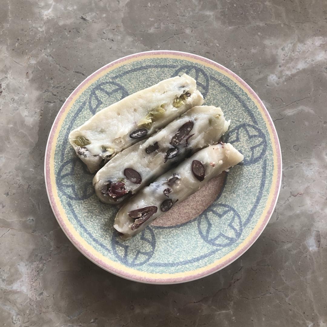 椰汁蜜豆烤年糕