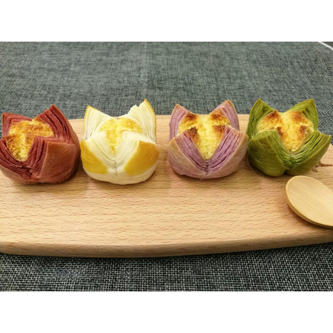 花开富贵之四种口味的椰蓉开口酥