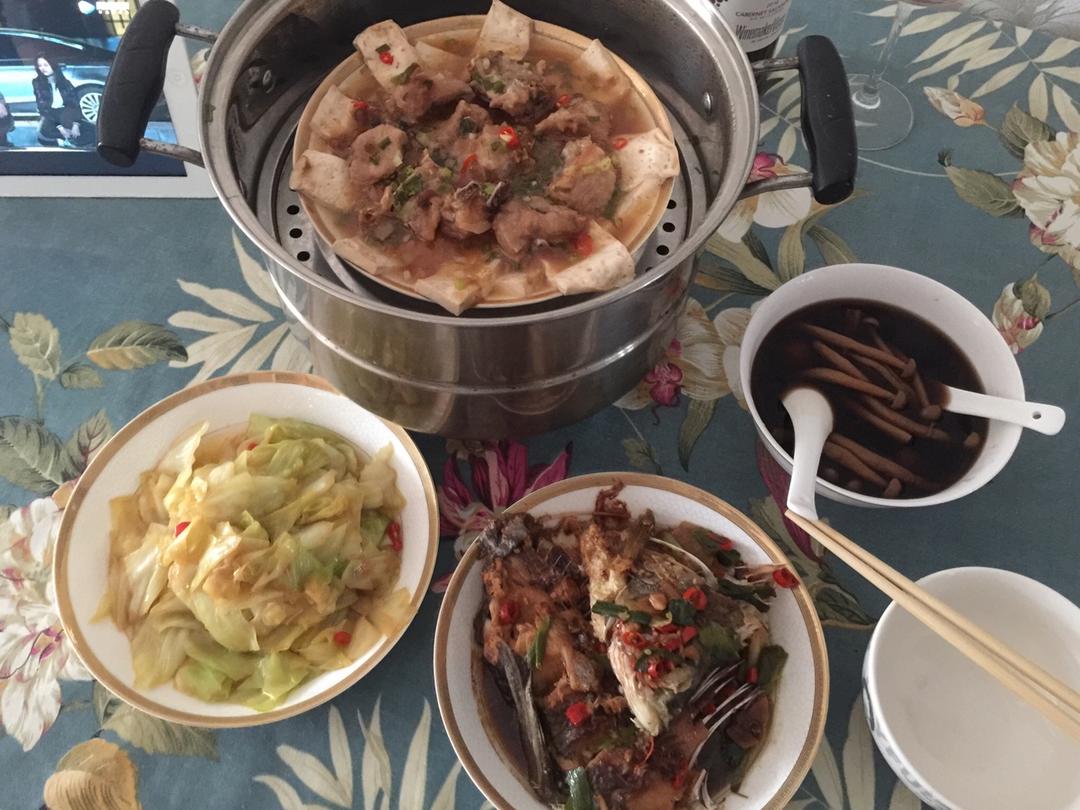 排骨蒸豆腐