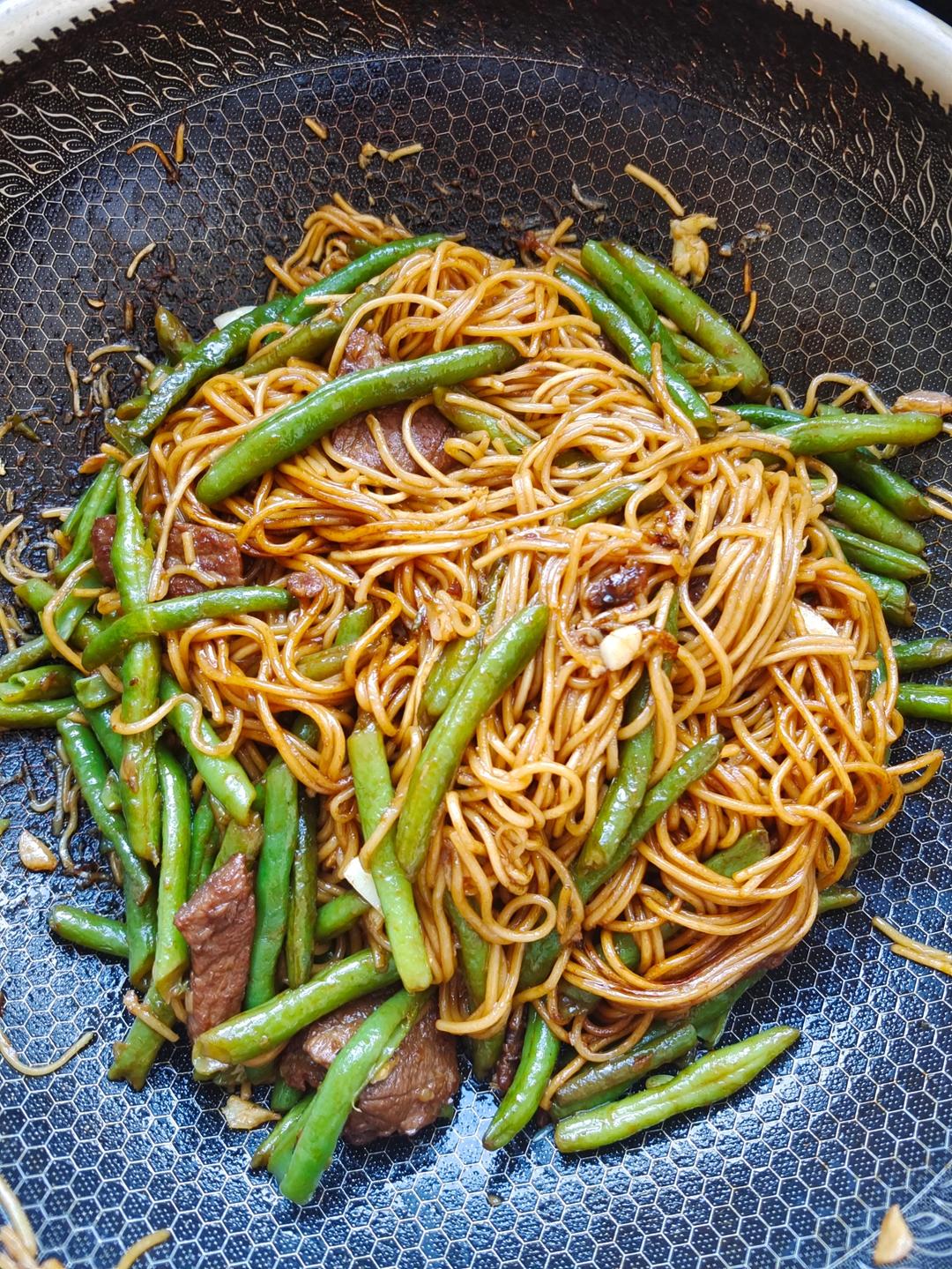 地道老北京扁豆焖面 豆角焖面 太好吃小心吃撑哦