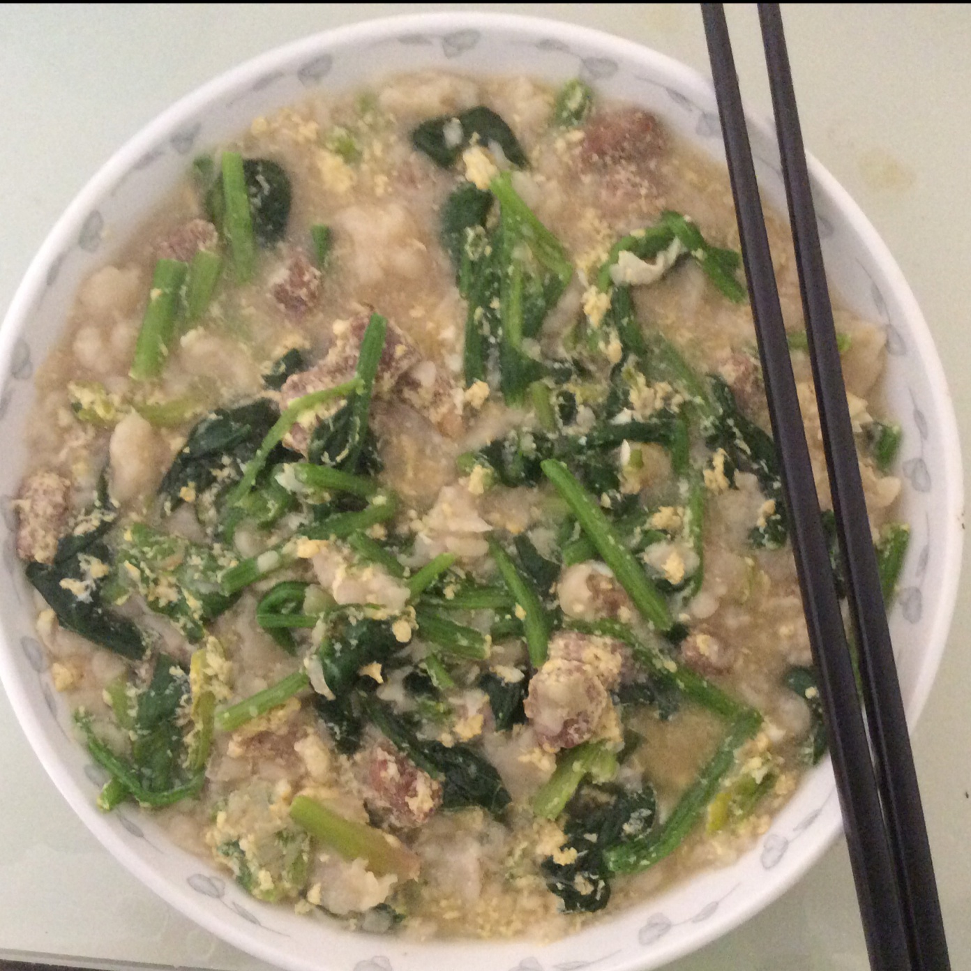 青菜鸡蛋面疙瘩汤