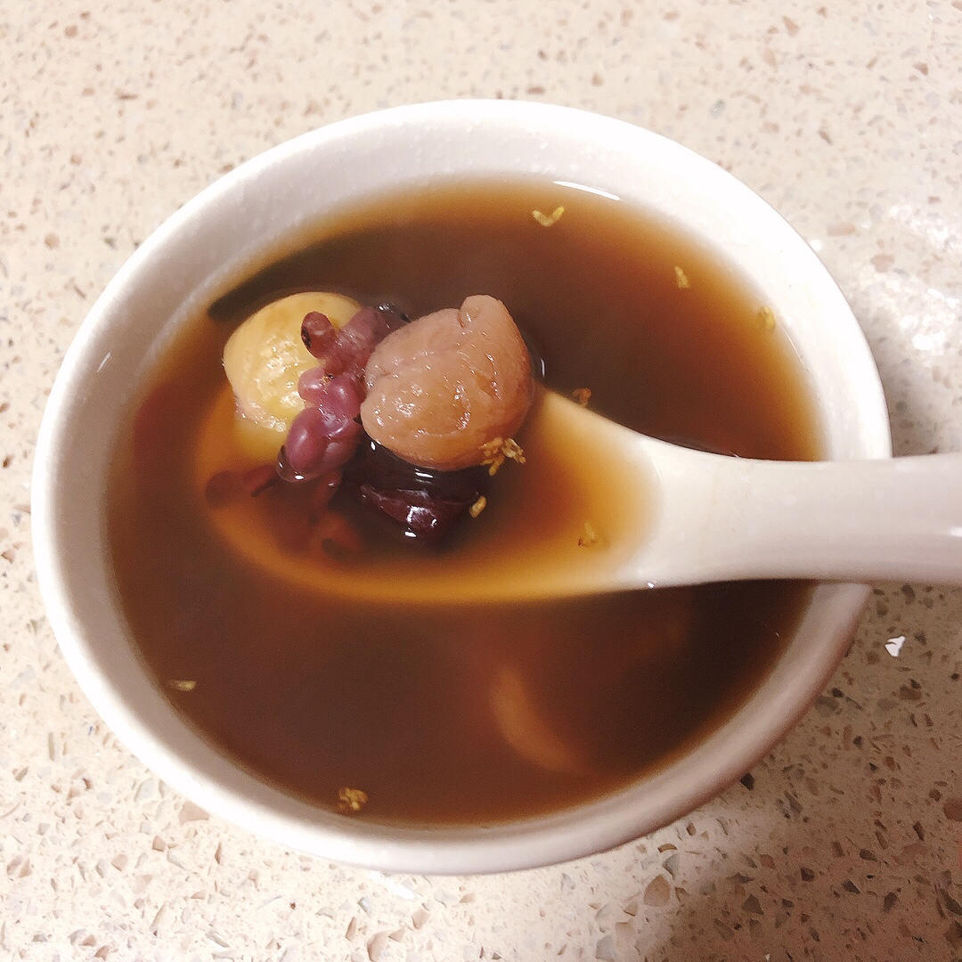 红豆栗子紫薯桂圆糖水