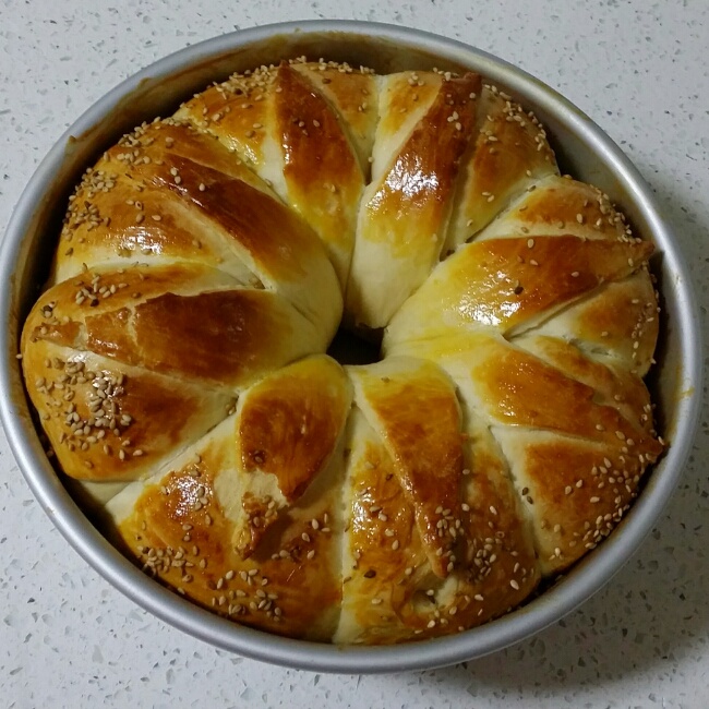 皇冠花朵面包