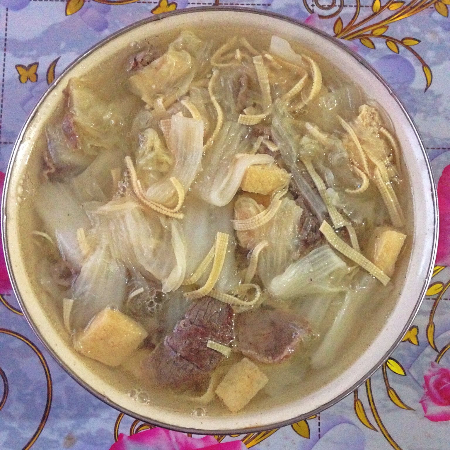 白菜粉丝羊肉汤