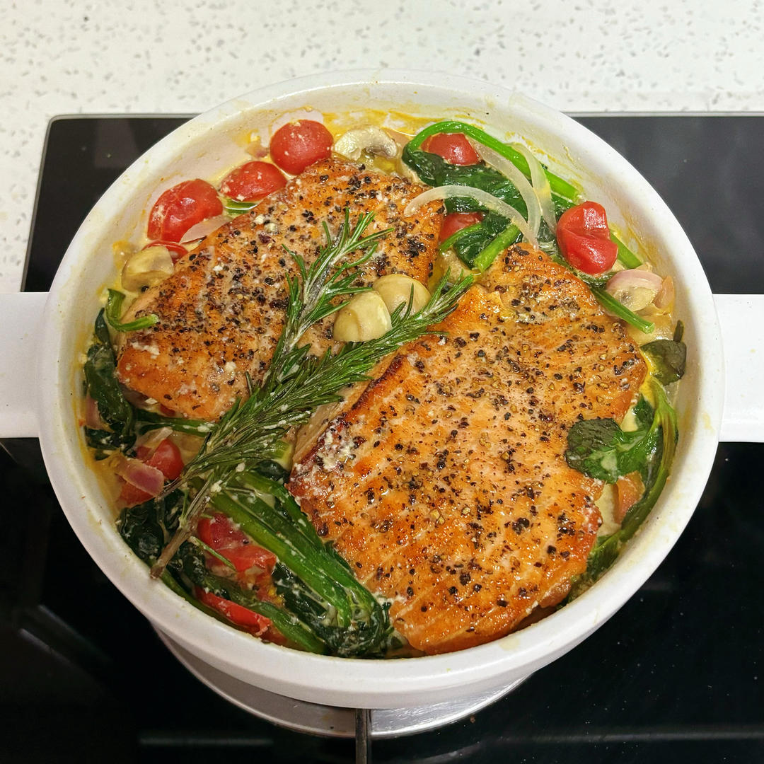 ［三文鱼创新吃法］托斯卡纳三文鱼 Tuscan Salmon