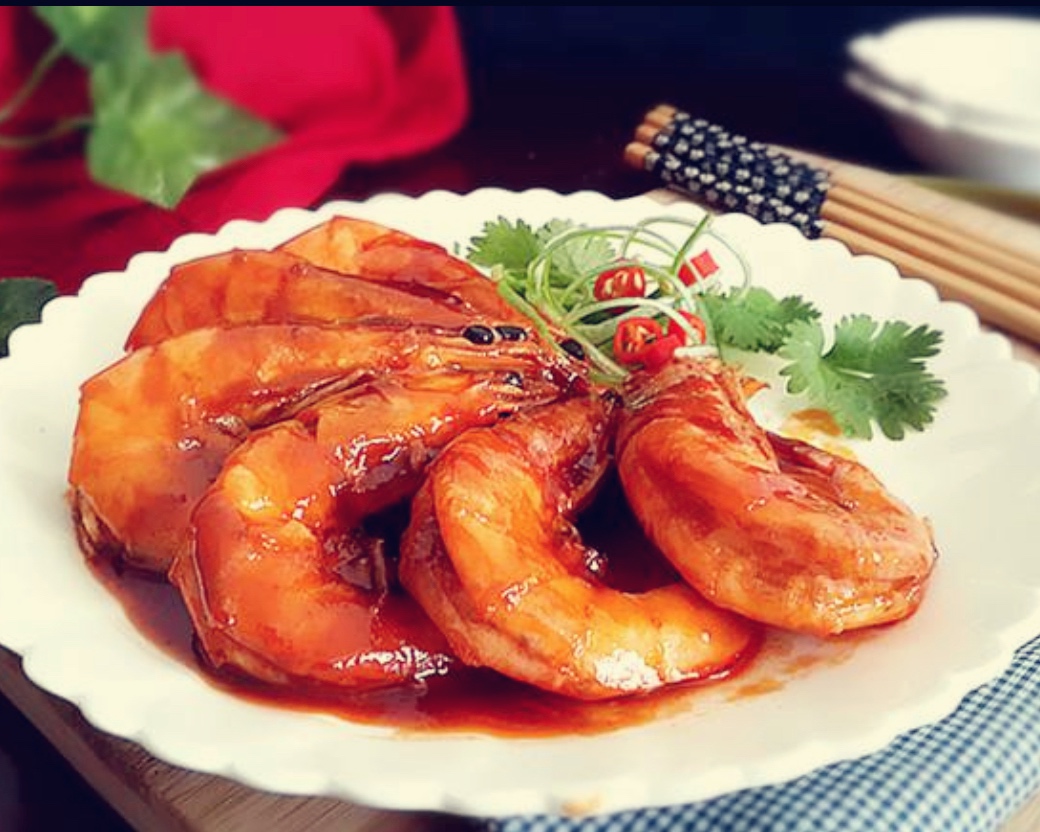 茄汁大虾（茄汁可以做任何肉或菜）的做法
