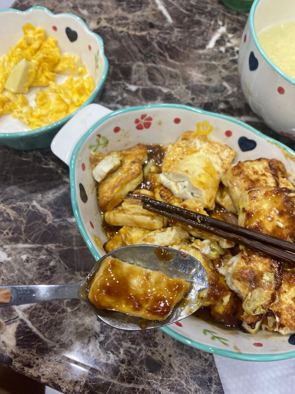 香煎嫩豆腐