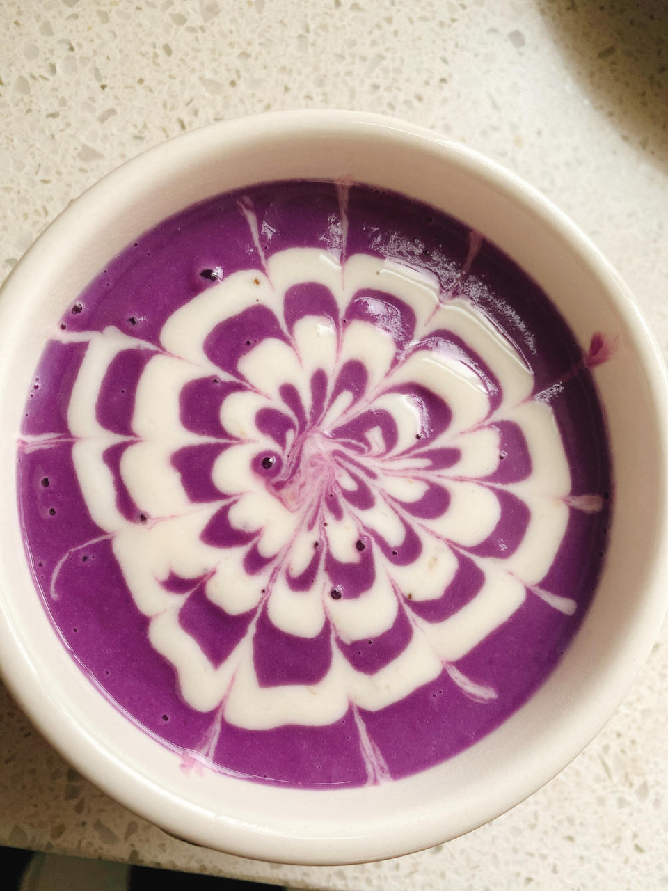 紫薯牛奶糊