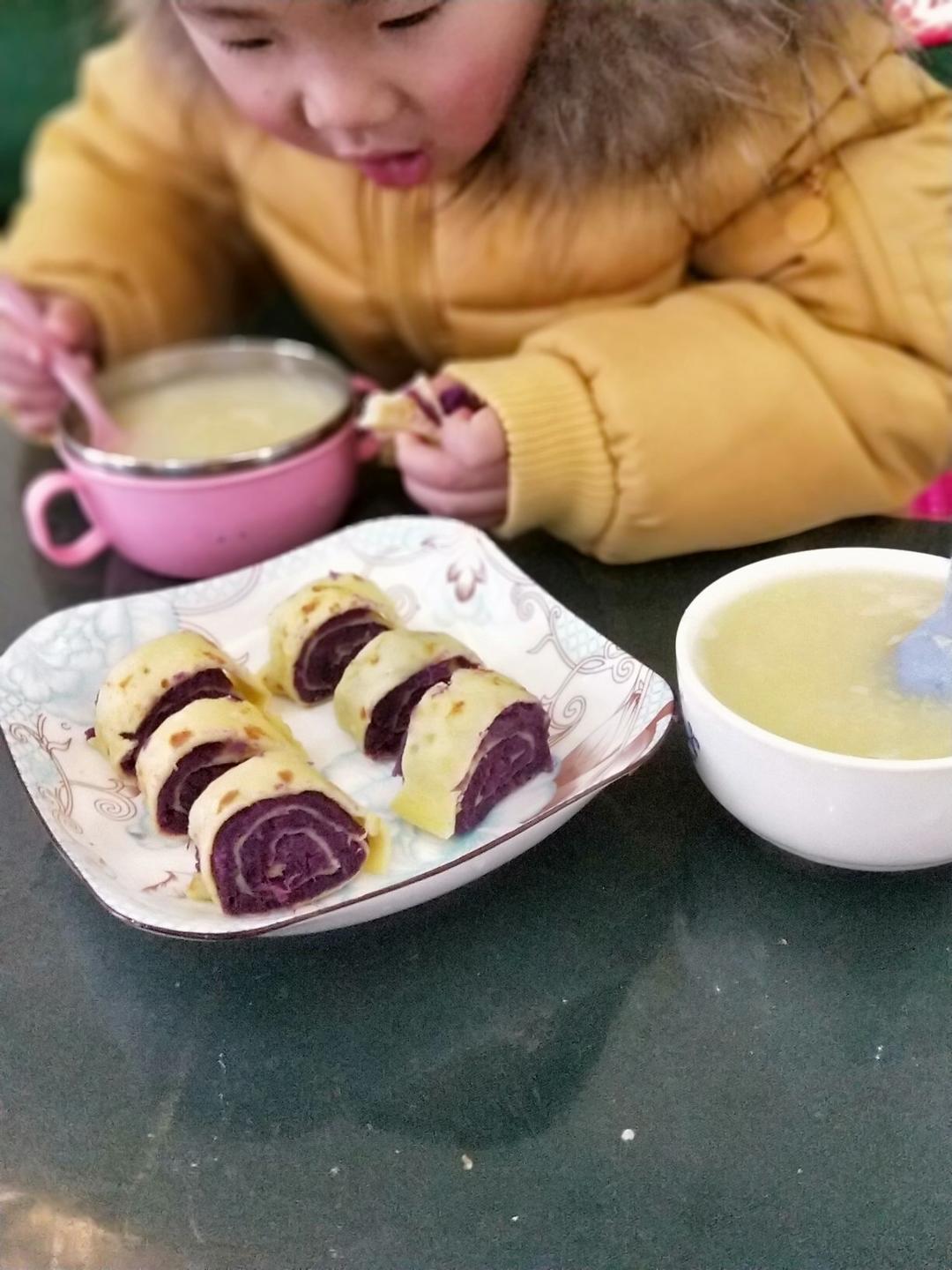 紫薯蛋卷  宝宝健康食谱