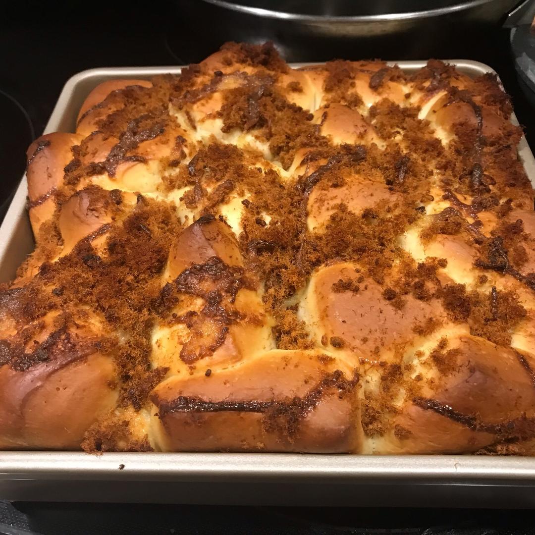 肉松手撕面包—超软会爆浆的面包哟