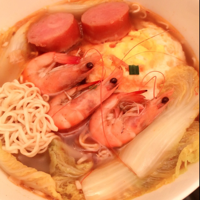 蔬菜火腿懒人方便面