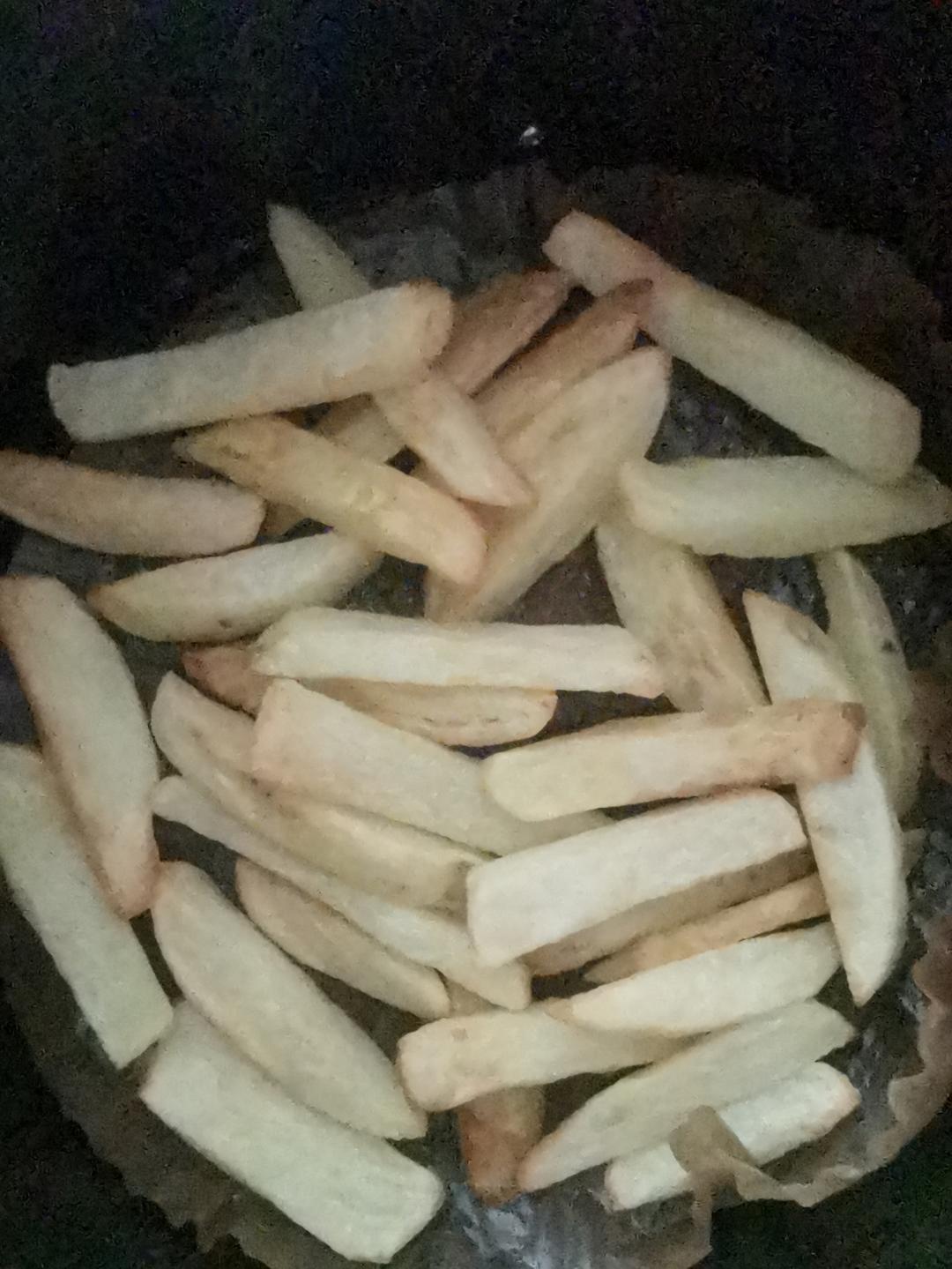 0失败！超简单！很省油！空气炸锅版薯条，现做现吃哦