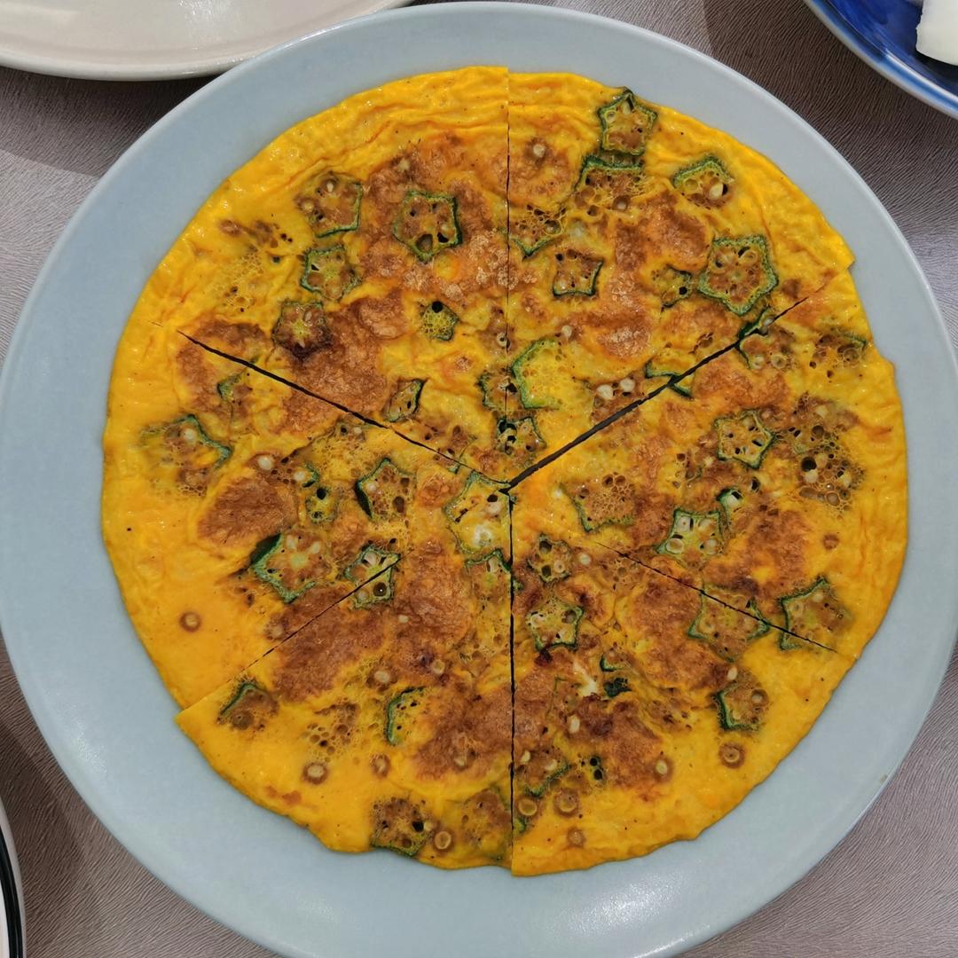秋葵鸡蛋饼