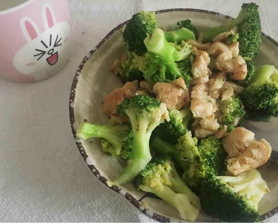 香煎鸡胸肉 西兰花 减肥的标配
