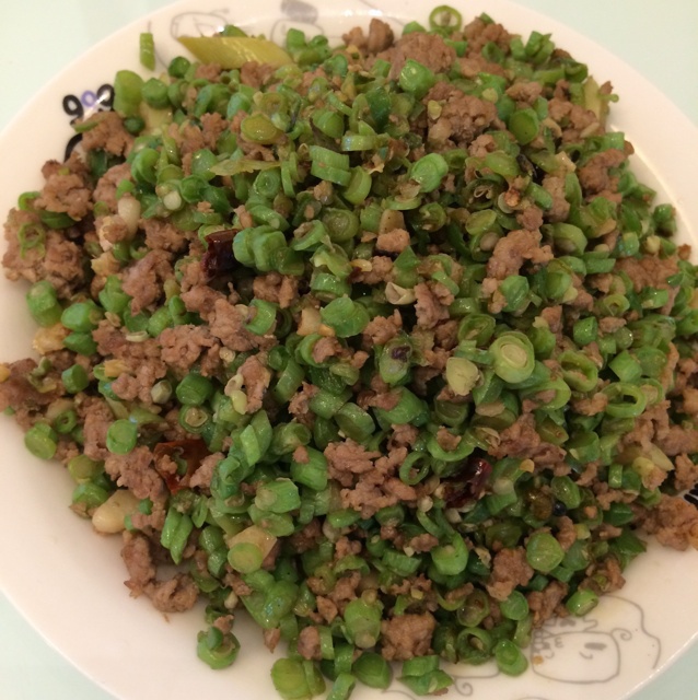 干煸榄菜肉末豆角