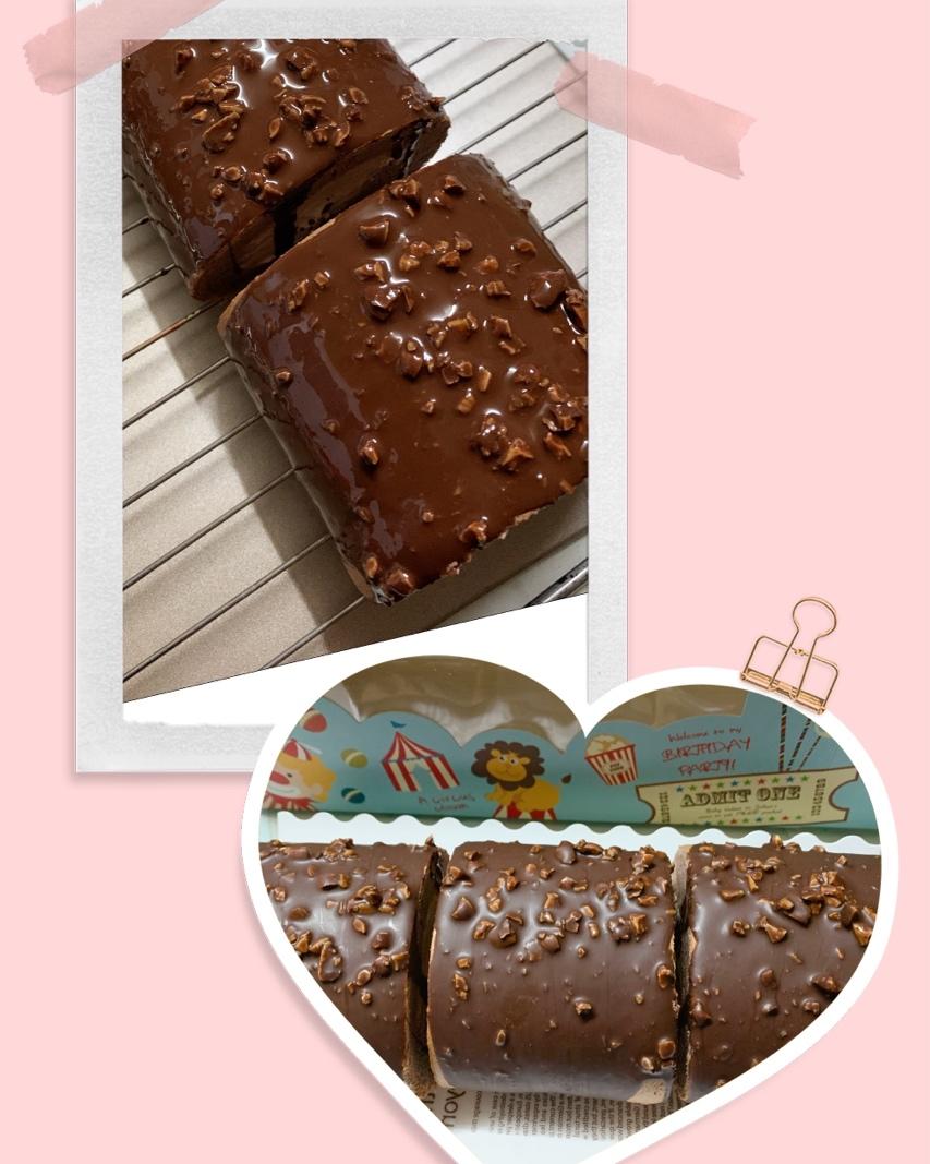 🍫梦龙蛋糕卷. 巧克力脆皮蛋糕卷 by pink-rabbit