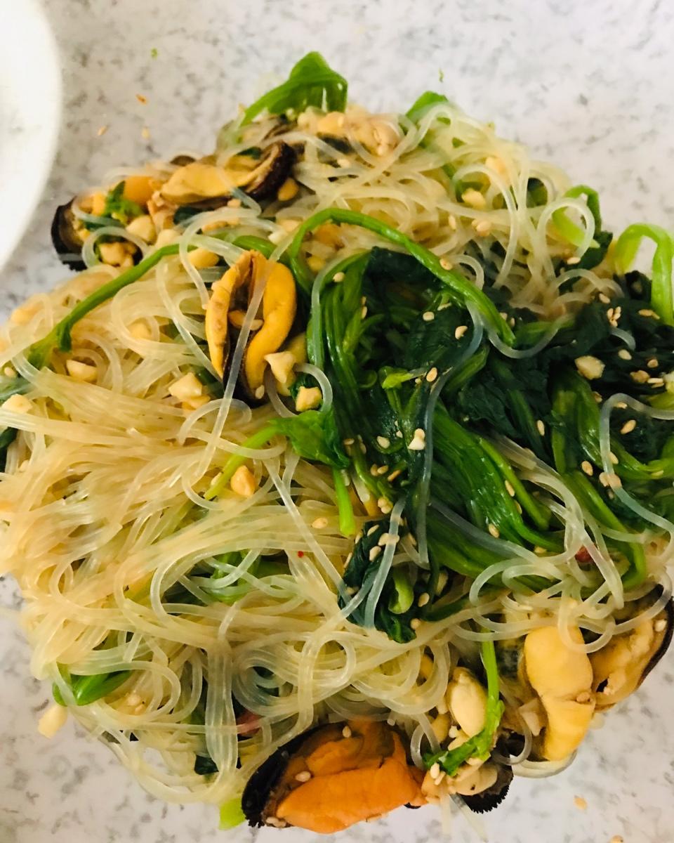 凉拌菠菜粉丝