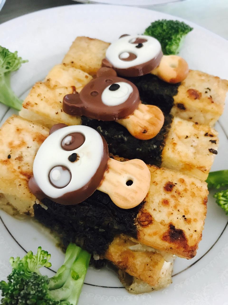 海苔煎豆腐
