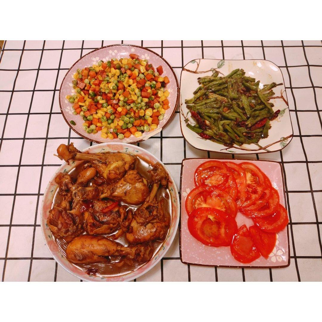 青豆玉米炒火腿肠