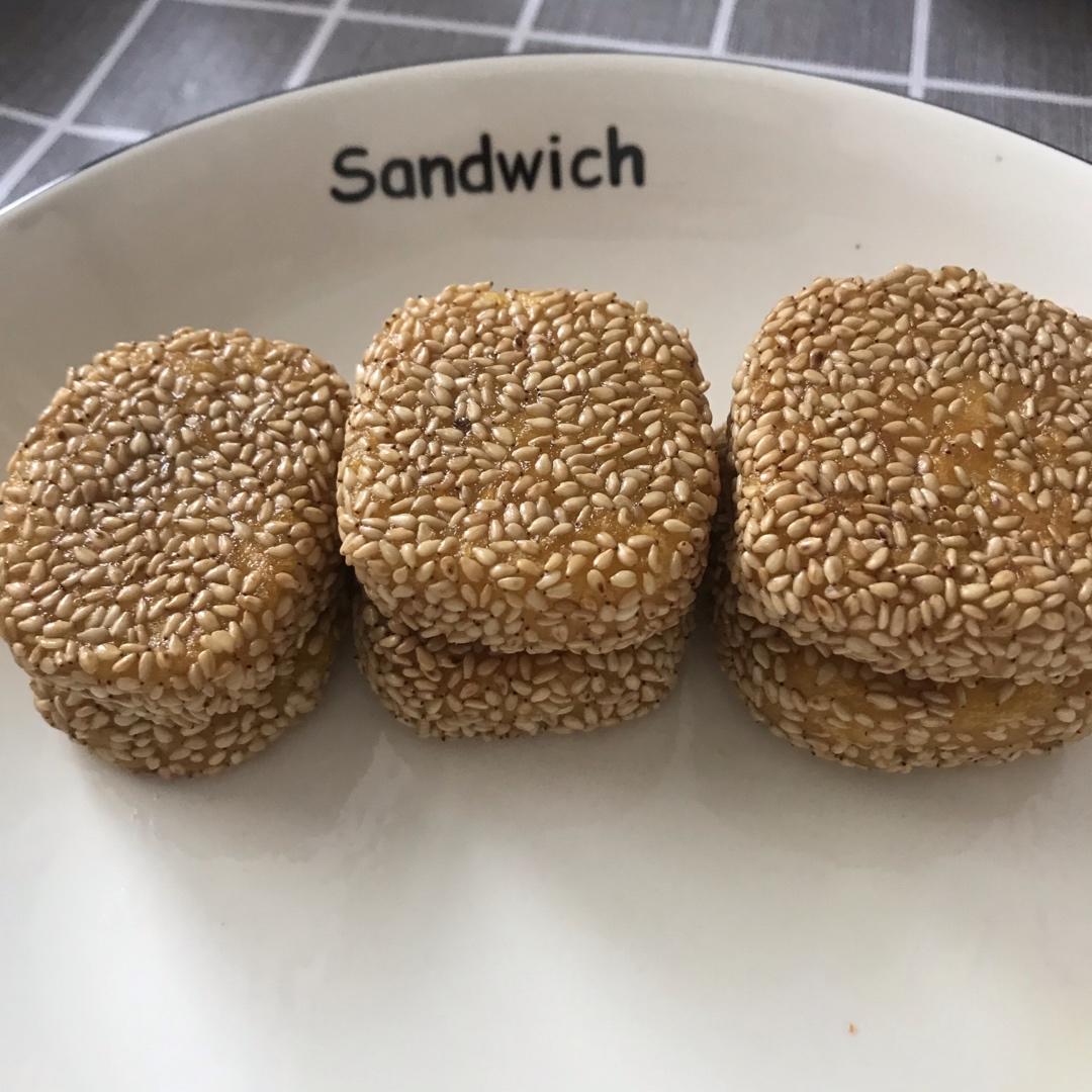 南瓜糯米芝麻饼