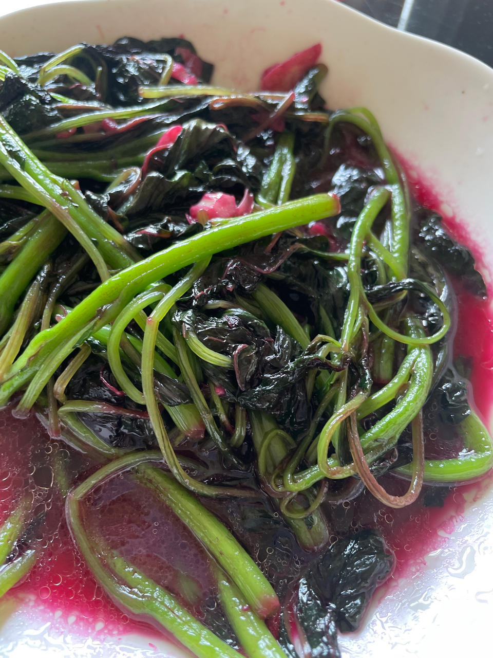 大蒜炒蔊菜（蒜炒红苋菜）
