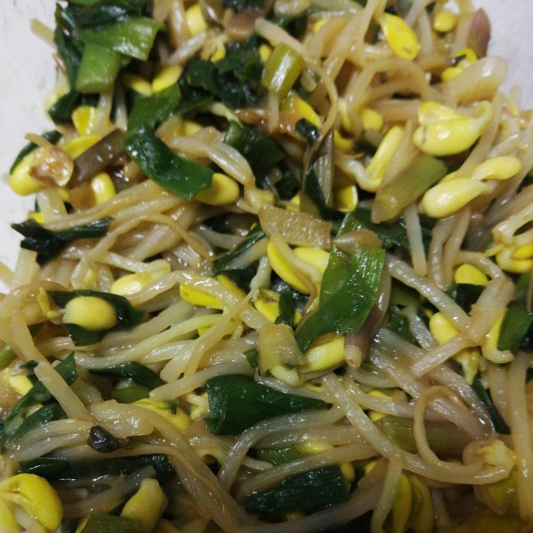 韭菜炒豆芽