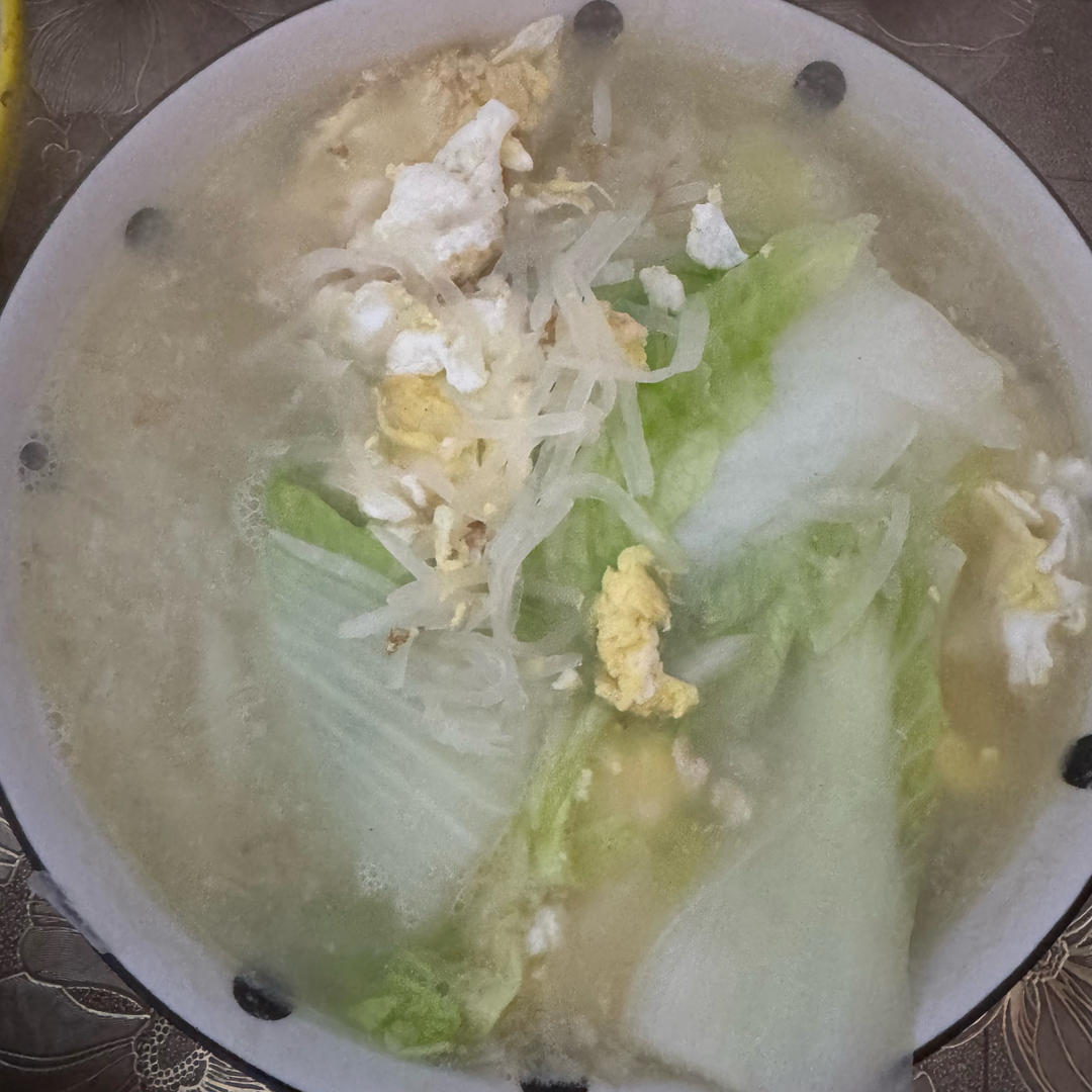 奶白鲜香的萝卜丝煎蛋汤