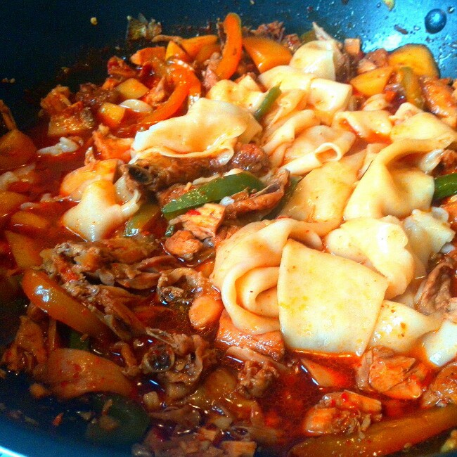大盘鸡拌面