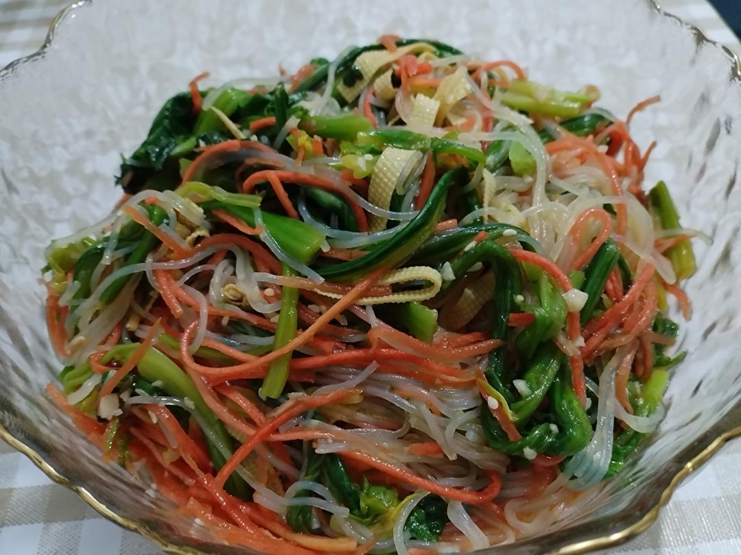 粉丝菠菜凉拌菜
