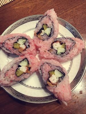 日式寿司—樱花卷&蛋皮卷的做法 步骤9