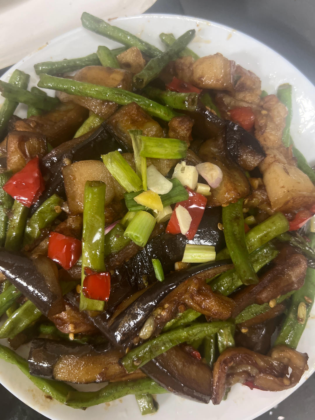 家常少料版茄子豆角