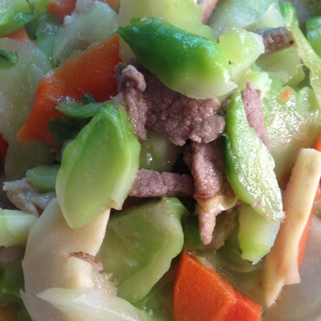 小炒春笋肉片