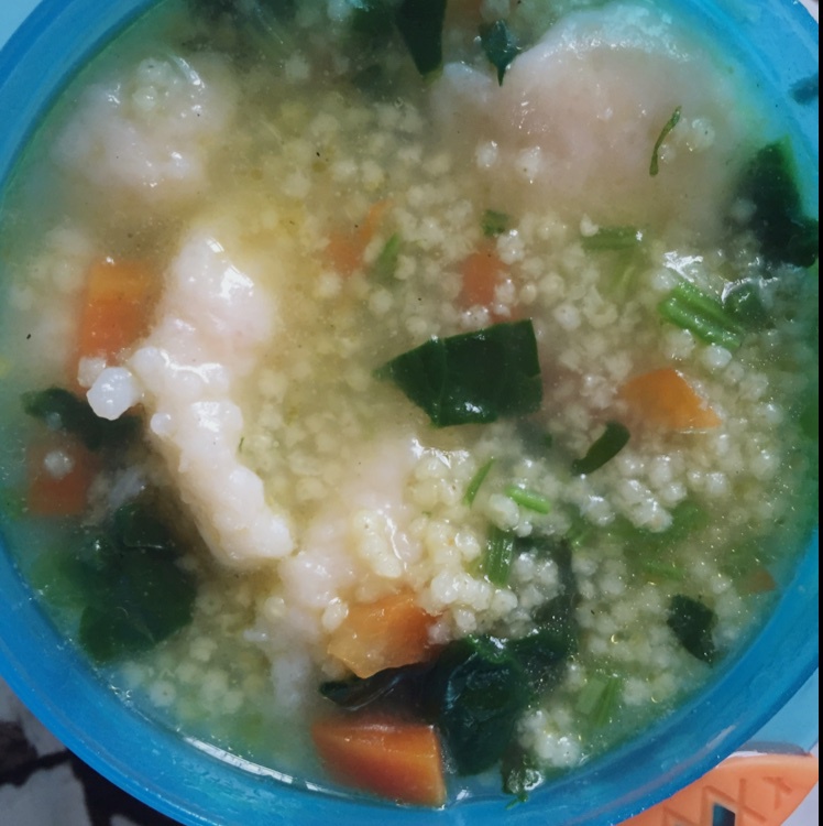 小米虾滑粥