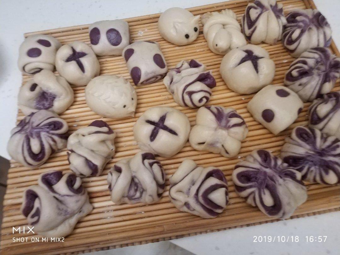 紫薯馒头-双色卡通馒头