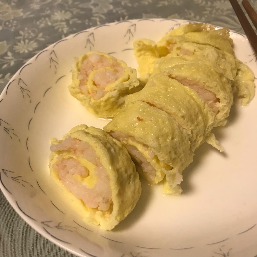 虾仁蛋卷
