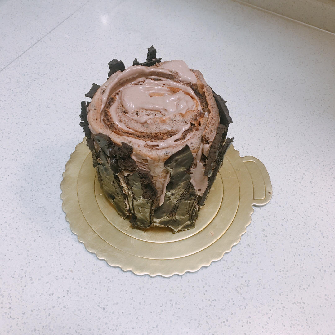 【圣诞树桩蛋糕】