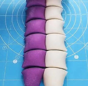 紫薯开花馒头（一次发酵双色馒头）的做法 步骤7