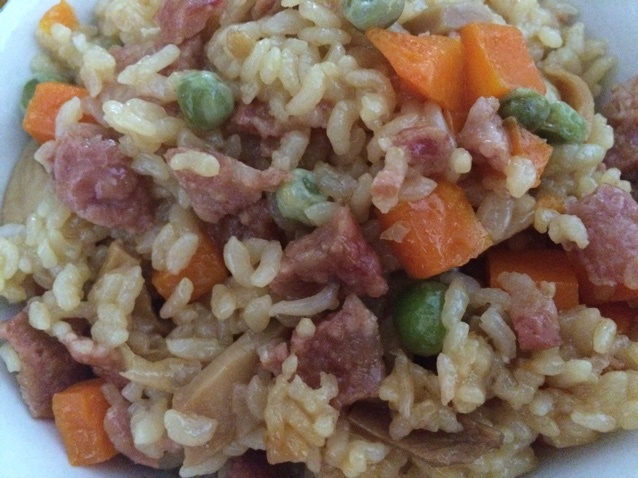 电饭锅版香菇腊肠饭