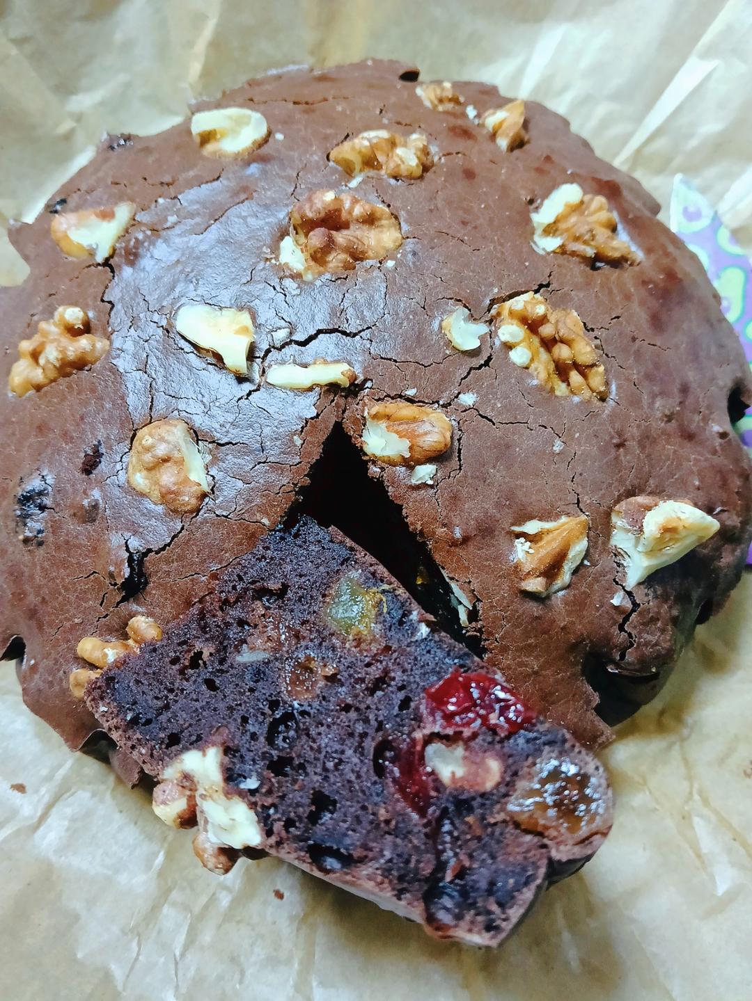 空气炸锅—布朗尼蛋糕（可可粉消耗+淡奶油）