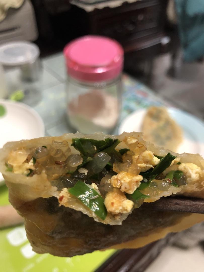 第一次做韭菜盒子