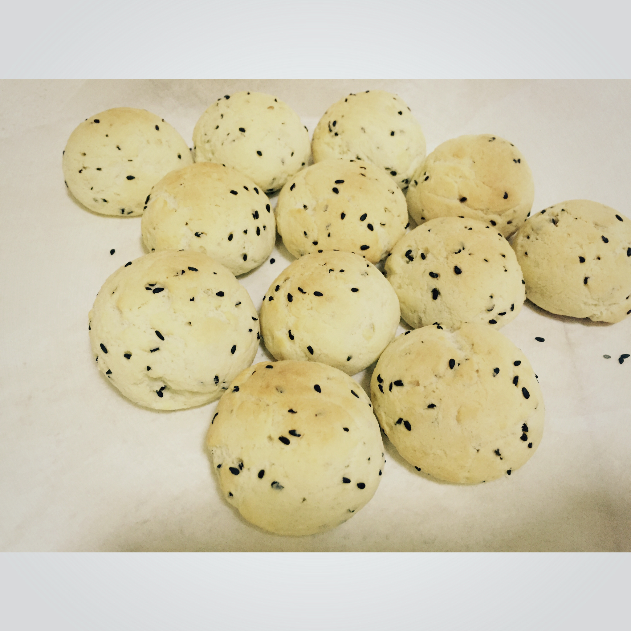黑芝麻麻薯面包
