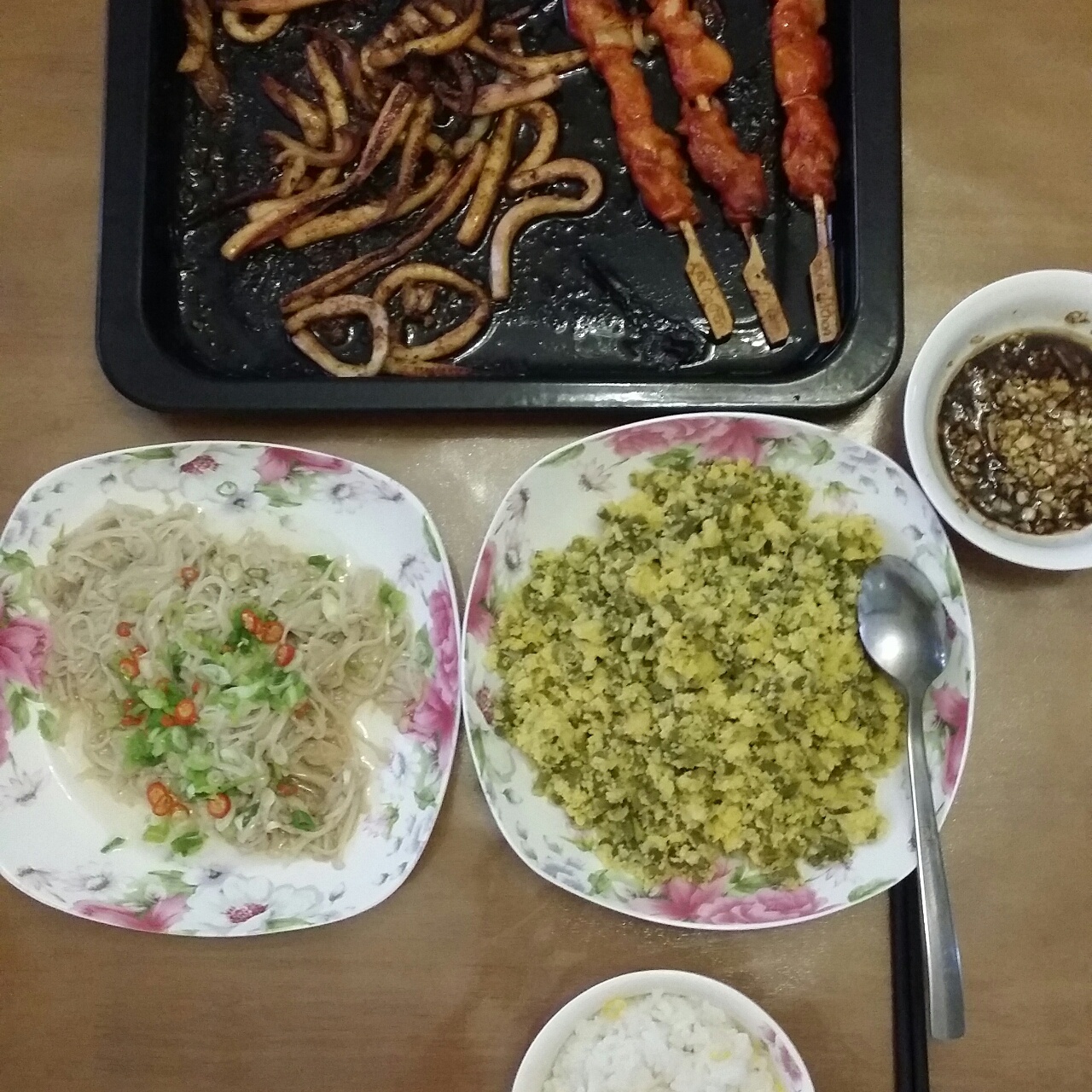 蒸菜糕（玉米面豇豆）