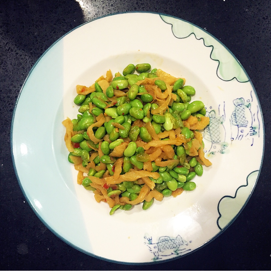 毛豆炒萝卜干